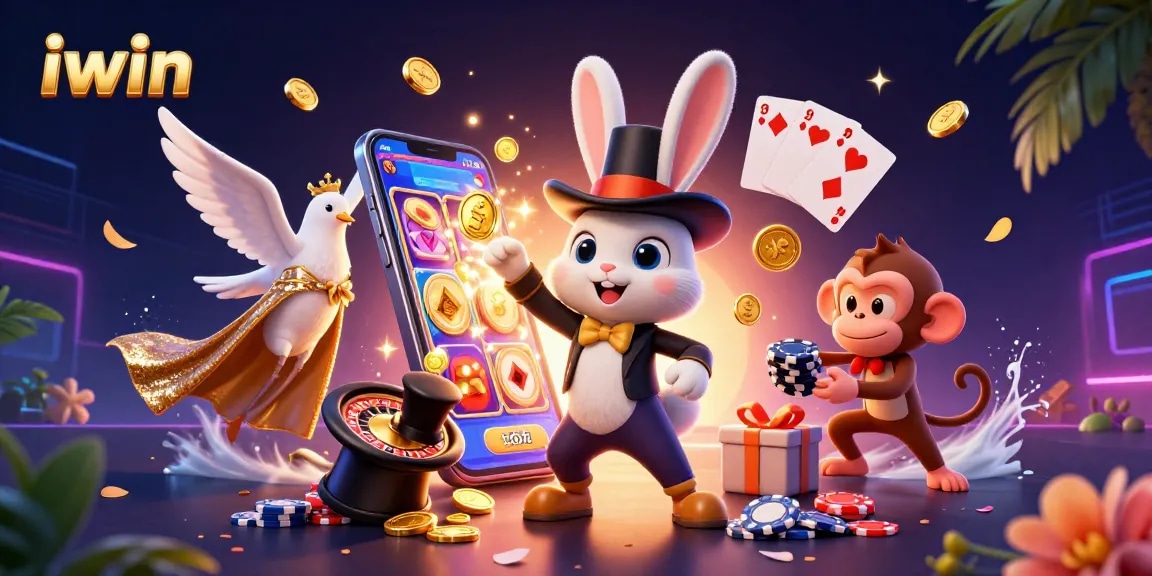 Play and win at iwin with lively casino characters and exciting game elements.