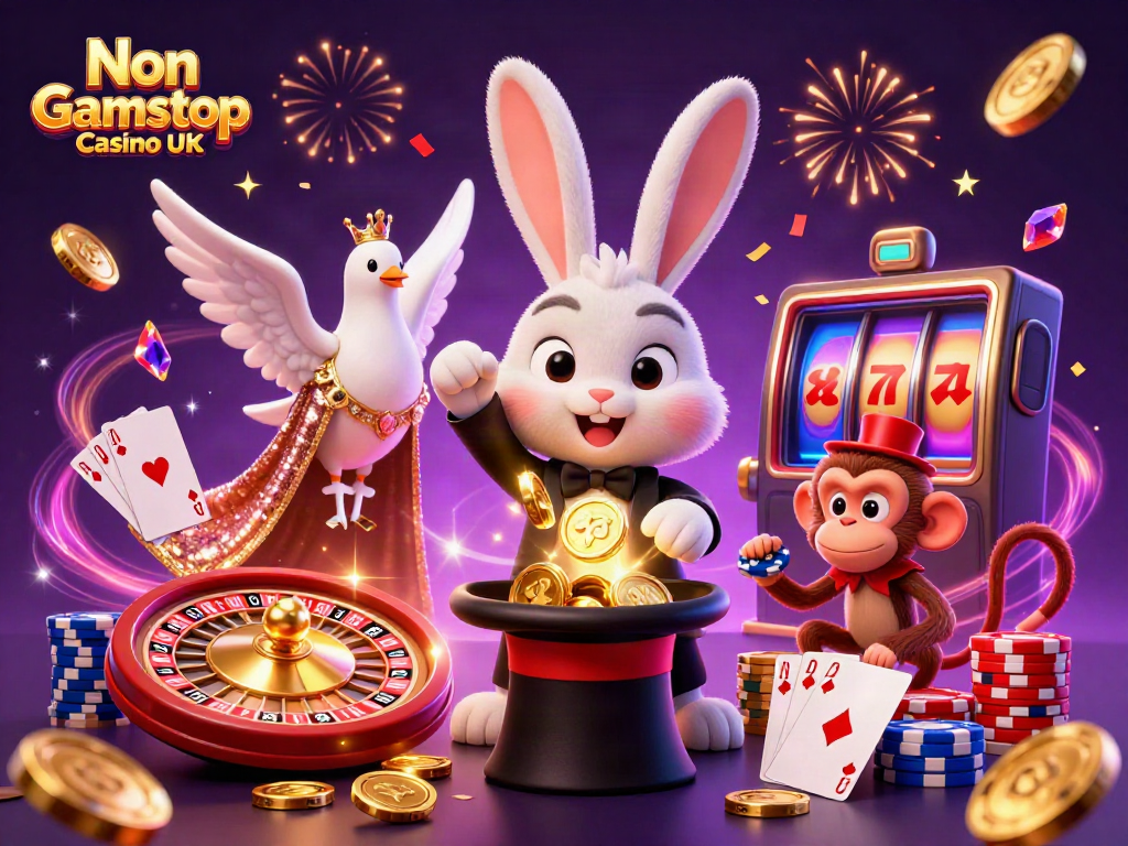 Experience the excitement of Non Gamstop Casino UK with magical characters and dynamic casino elements.