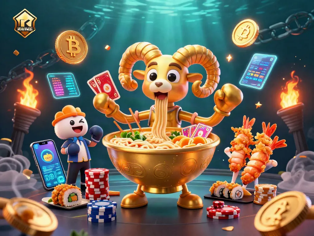 Engage in thrilling gameplay at KUWIN MOBILE with vibrant casino characters and crypto elements.