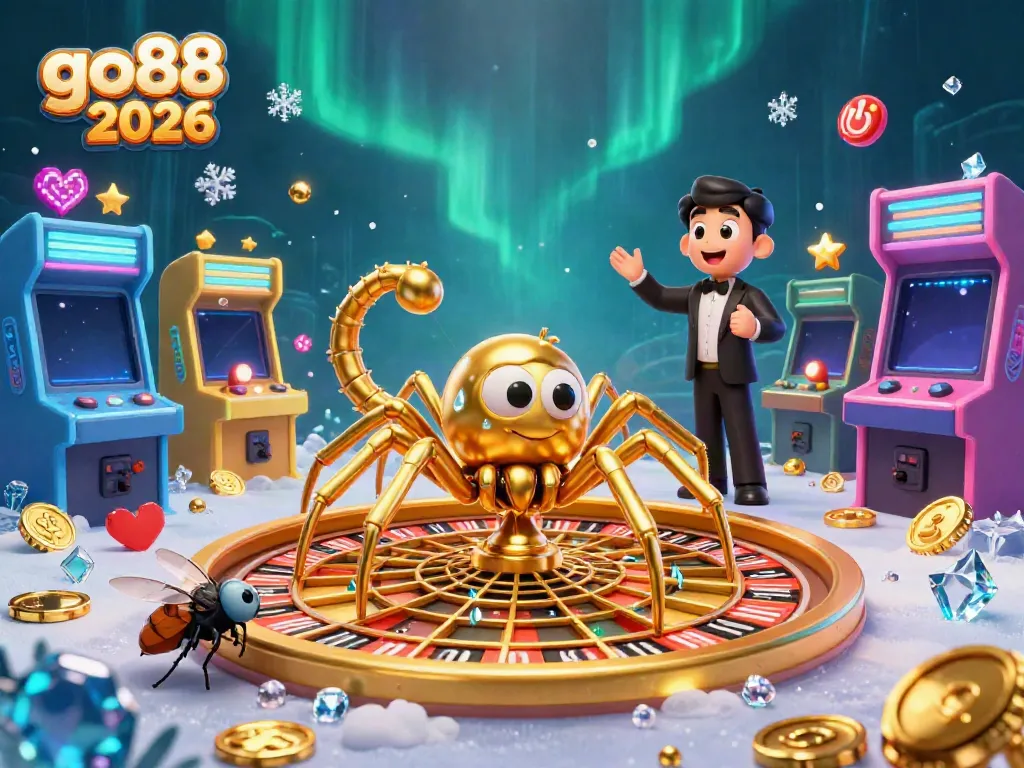 Experience thrilling gameplay with go88 2026 in this vibrant, colorful casino scene.