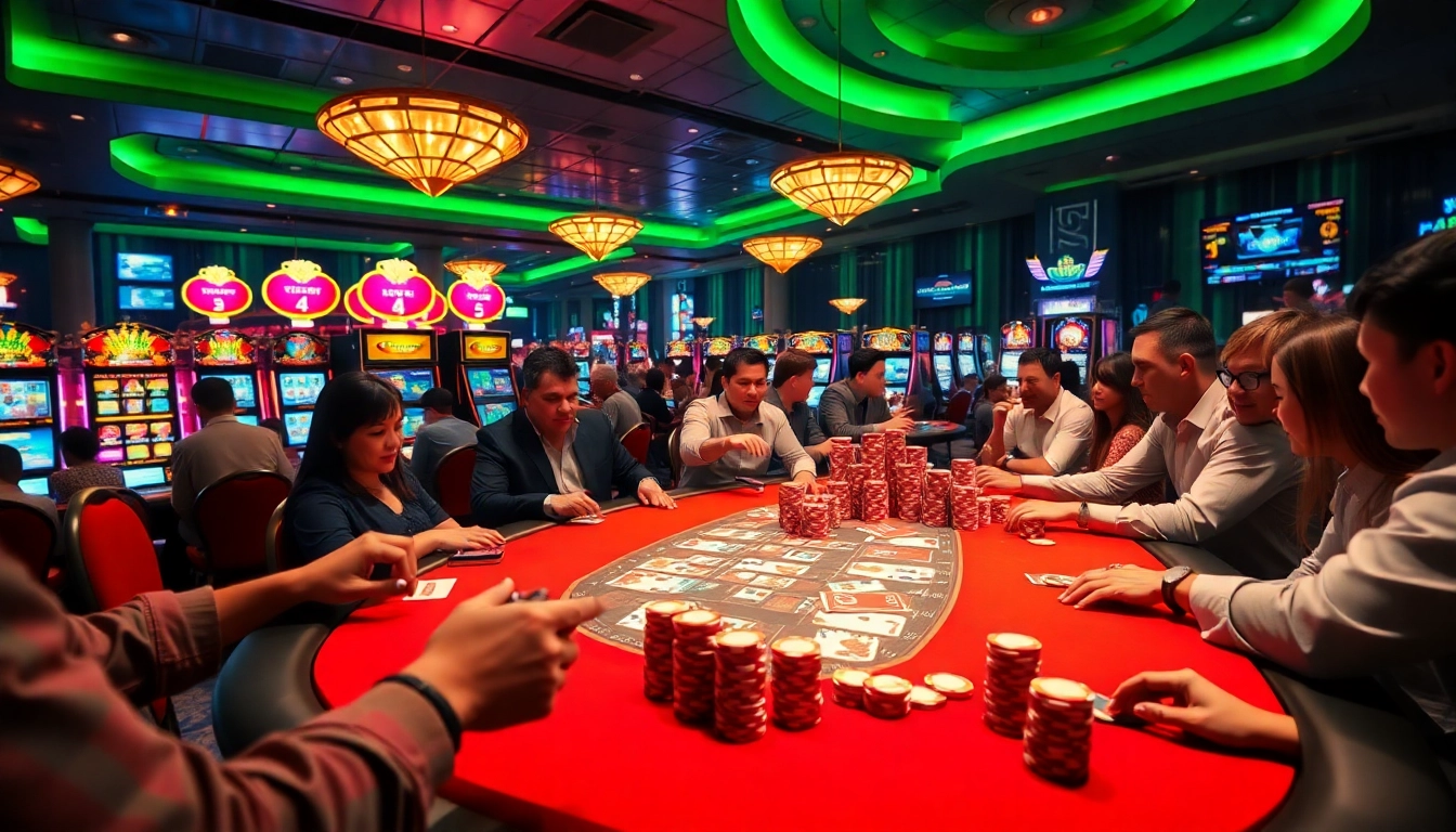 km1888b thrilling casino experience with vibrant poker action and stunning slot machines