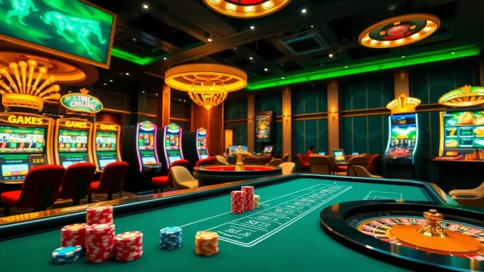 Experience thrilling gameplay at TG88 with vibrant casino tables and colorful poker chips.