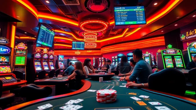 Experience the thrill of online gambling at luck8win.live with a vibrant casino scene showcasing diverse games and excitement.