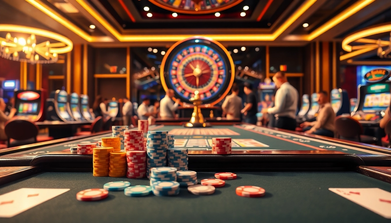 Experience top gaming excitement at เว็บ soibet with casino tables, cards, and colorful chips.