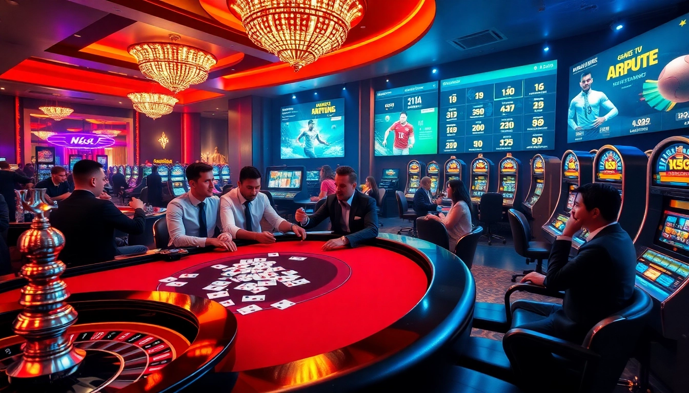 KJC casino scene featuring high-stakes poker and luxurious gaming atmosphere.