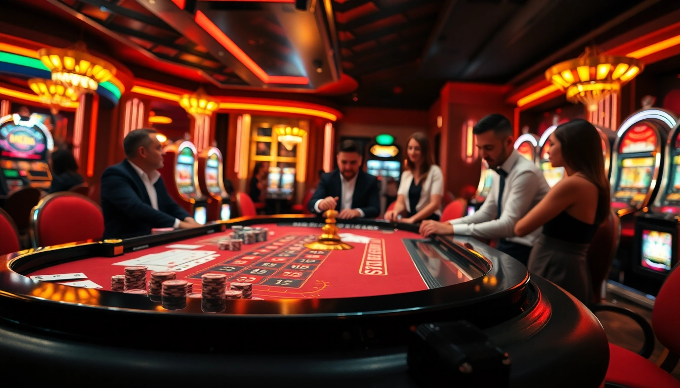 Experience thrilling gameplay at 33win's casino table featuring vibrant poker chips and cards.