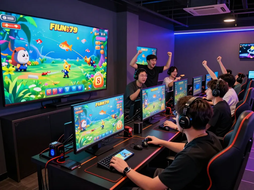 Exciting Fun79 gaming environment with players engaged in thrilling fishing game action and vibrant graphics.