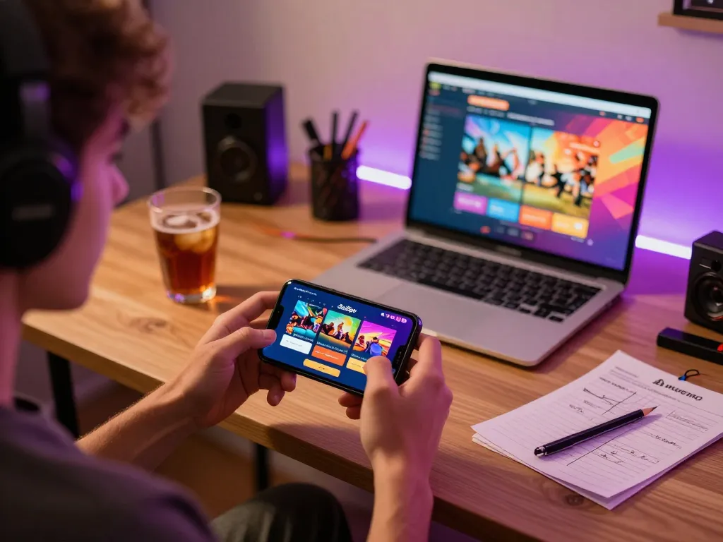 Engaging in online play at abc8go on a smartphone, highlighting casual gaming atmosphere