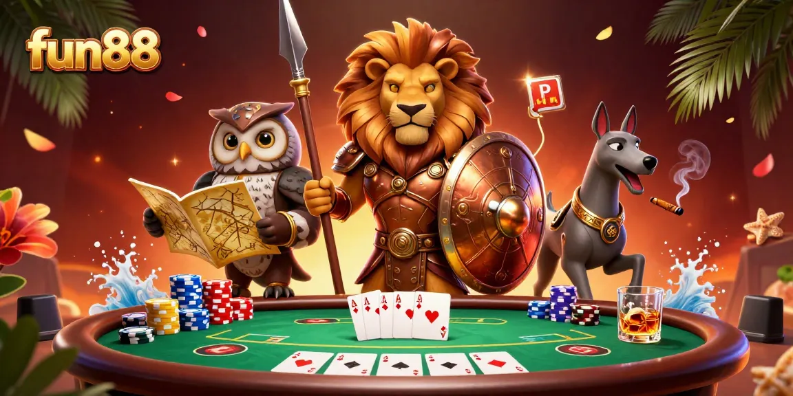 Experience thrilling fun88 casino action with a Spartan lion, strategy owl, and messenger in dynamic gameplay.