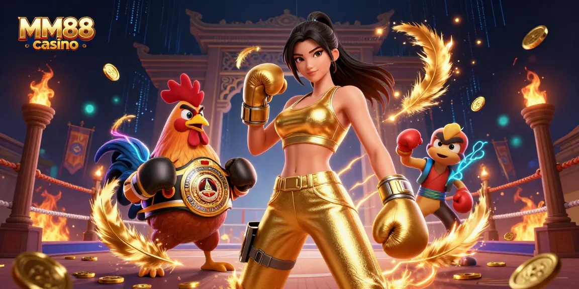Engage with MM88 casino and experience the thrill of victory in this vibrant 3D illustration.