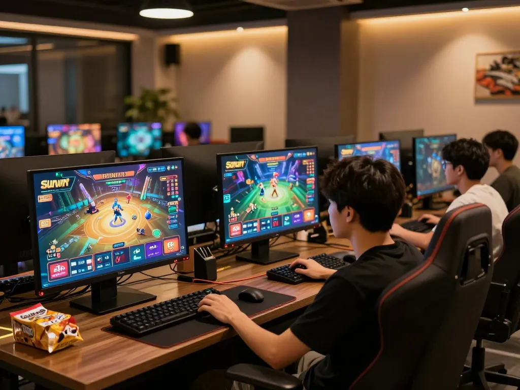 Player engaging in a dynamic game session on the Sunwin app, showcasing vibrant graphics and user-friendly interface.