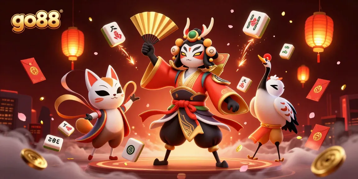 Engage in the vibrant world of go88 online casino with dynamic elements and captivating characters.