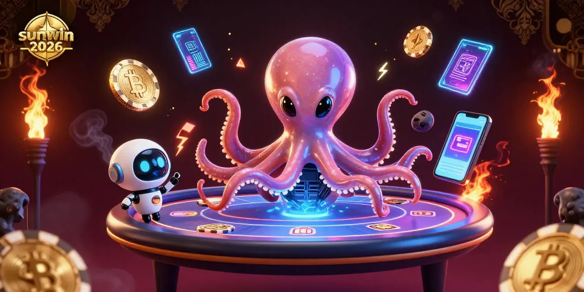 Experience exciting gameplay with sunwin 2026, featuring alien characters and crypto elements in a vibrant casino.